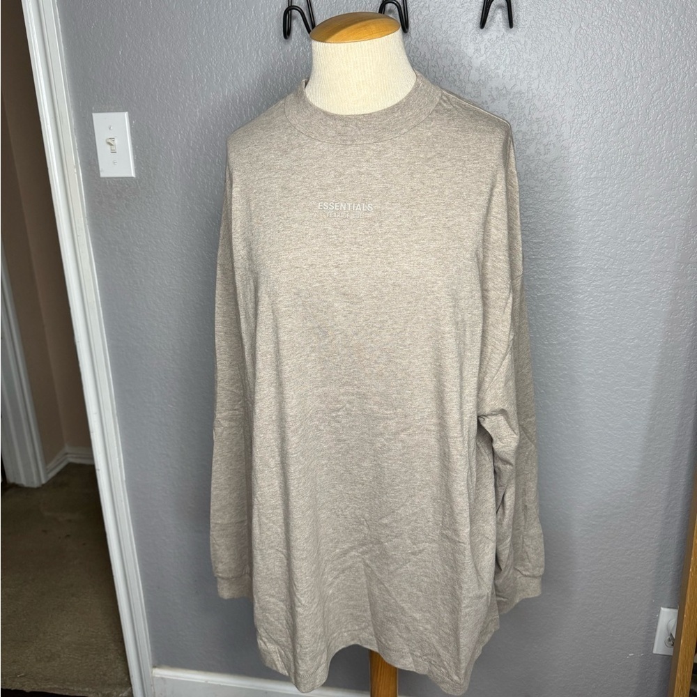 Essentials Beige Long Sleeve Shirt